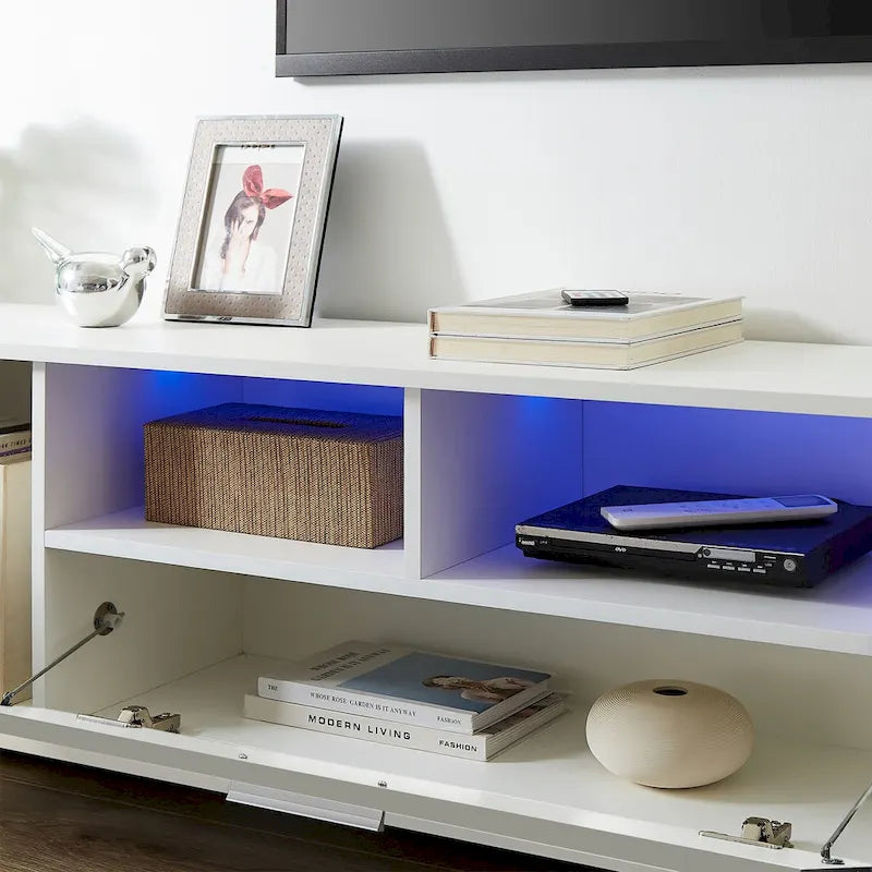 TVstand,TVCabinet,entertainment center TV station,TVconsole,console with LED light belt, light belt can be remote control