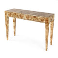2 Drawer 46  Burl Wood Console Table