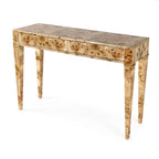2 Drawer 46  Burl Wood Console Table