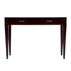 2 Drawer 46  Burl Wood Console Table