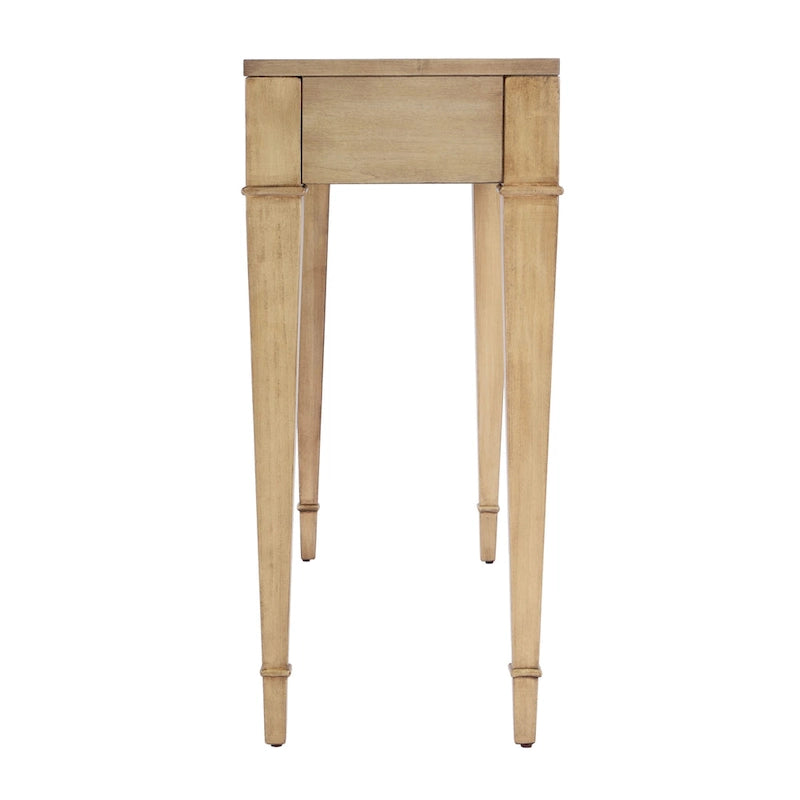 2 Drawer 46  Burl Wood Console Table