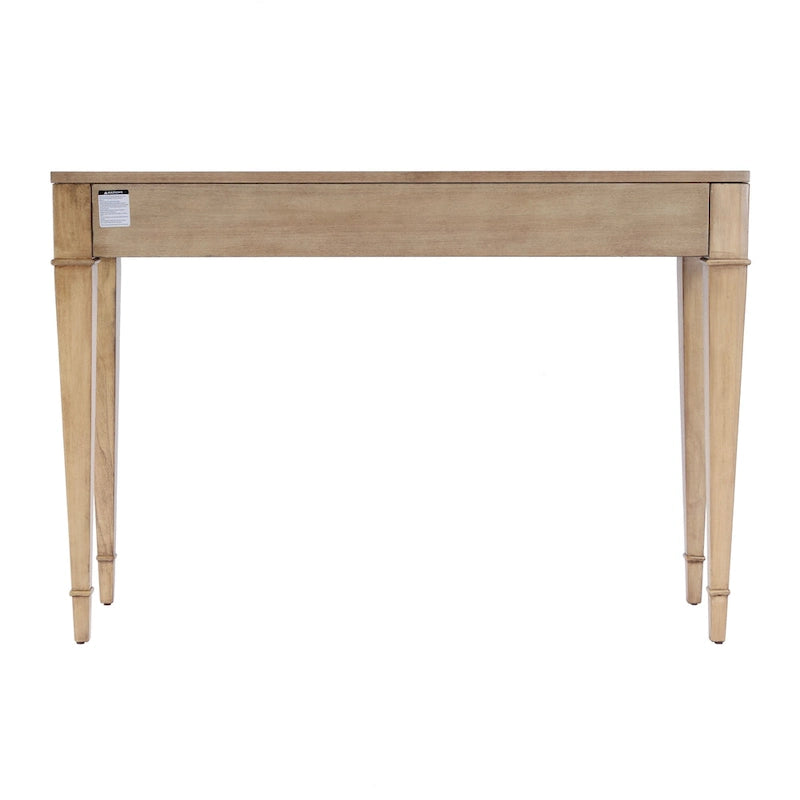 2 Drawer 46  Burl Wood Console Table