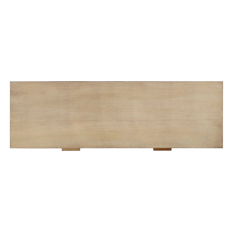 2 Drawer 46  Burl Wood Console Table