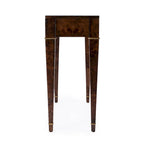 2 Drawer 46  Burl Wood Console Table