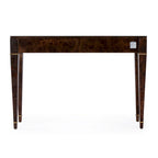 2 Drawer 46  Burl Wood Console Table