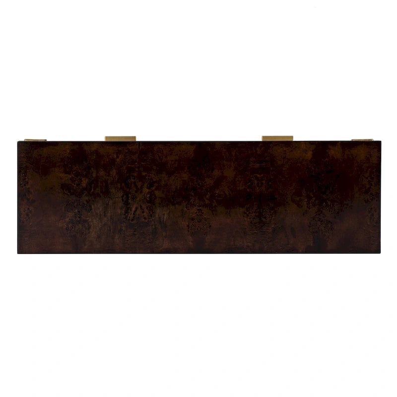 2 Drawer 46  Burl Wood Console Table