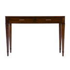 2 Drawer 46  Burl Wood Console Table