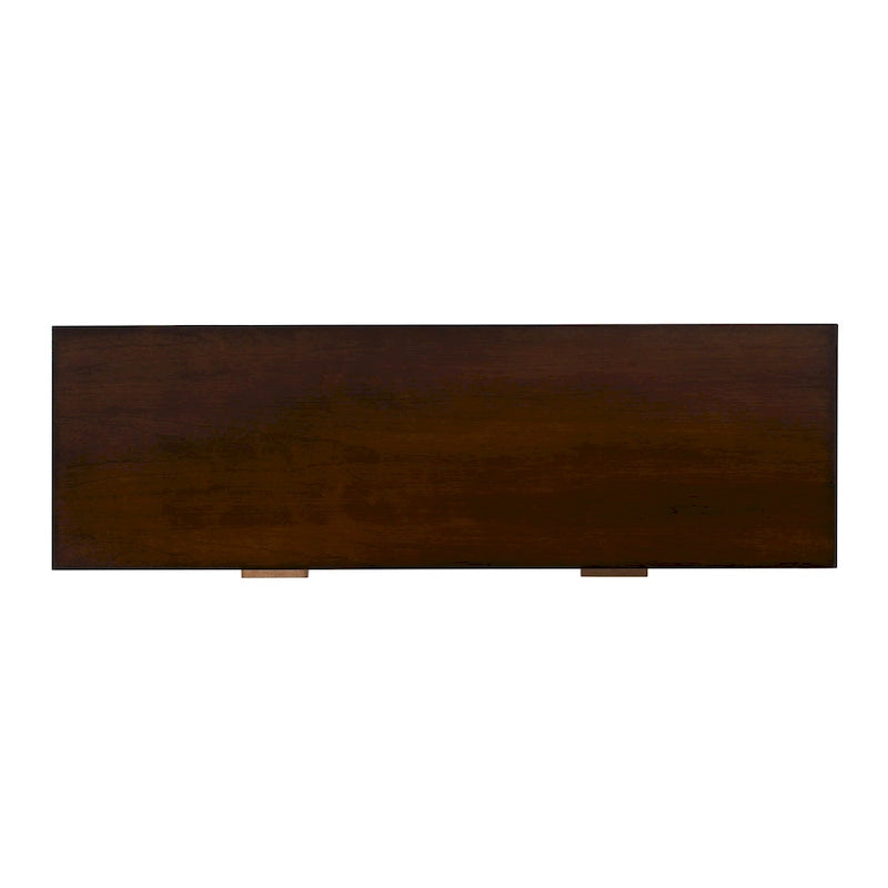 2 Drawer 46  Burl Wood Console Table