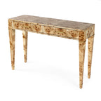 2 Drawer 46  Burl Wood Console Table