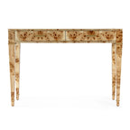 2 Drawer 46  Burl Wood Console Table