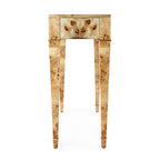 2 Drawer 46  Burl Wood Console Table