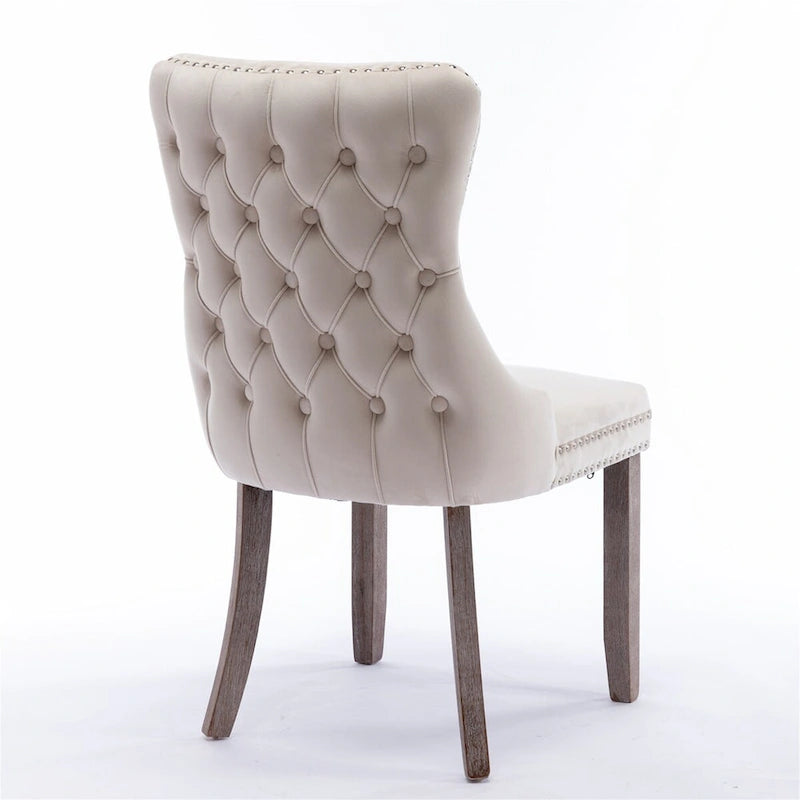 Mid-Century Modern Upholstered Dining Chair (Set of 2)
