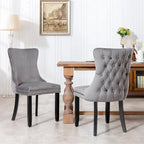 Mid-Century Modern Upholstered Dining Chair (Set of 2)