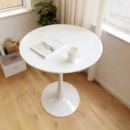 Round Dining Table, 31.5  Tulip Table Kitchen Dining Table 2-4 People with MDF Table Top & Pedestal Base, End Table
