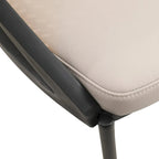 Urbane Modern Stylish Dining Chair with Leather Seat and Wicker Back for Dining Room & Kitchen