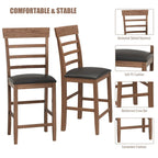 Round Counter Height Drop-Leaf Table