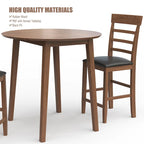 Round Counter Height Drop-Leaf Table