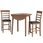 Round Counter Height Drop-Leaf Table