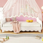 Twin Extending Daybed with LED Lights,Upholstered Princess Daybed