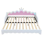 Twin Extending Daybed with LED Lights,Upholstered Princess Daybed