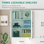 68 H Large Heavy Duty Wood File Cabinets 2-Drawer Storage Cabinet with Lock and Adjustable Shelves