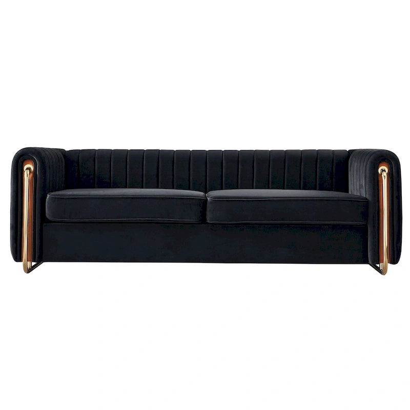 Contemporary Velvet Sofa Couch for Living Room