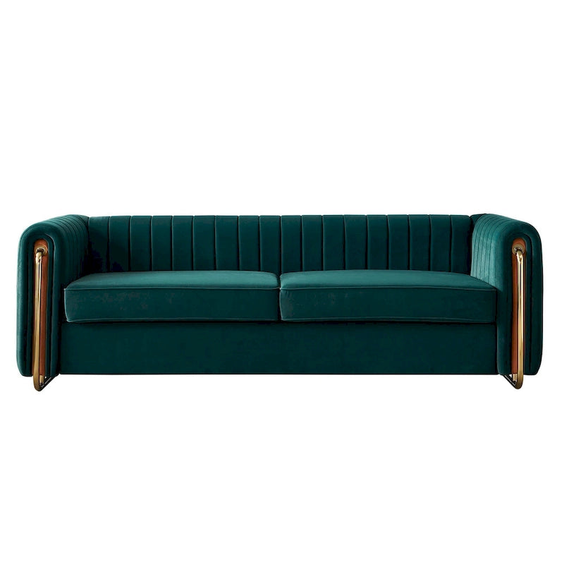 Contemporary Velvet Sofa Couch for Living Room