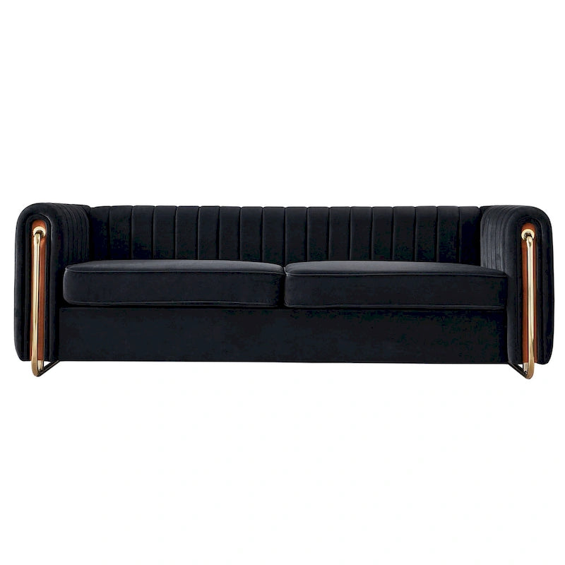 Contemporary Velvet Sofa Couch for Living Room