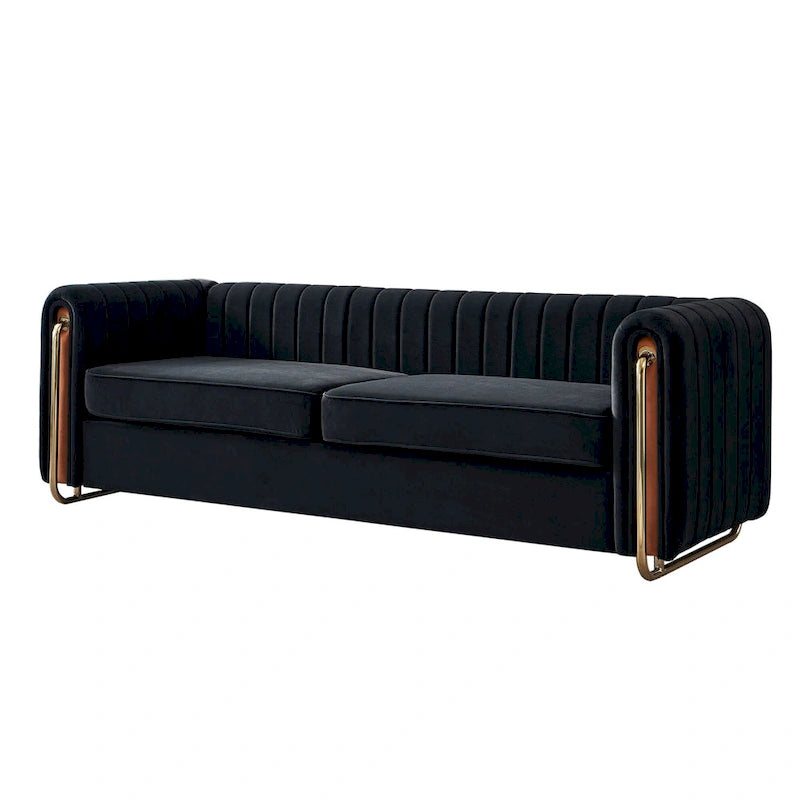 Contemporary Velvet Sofa Couch for Living Room