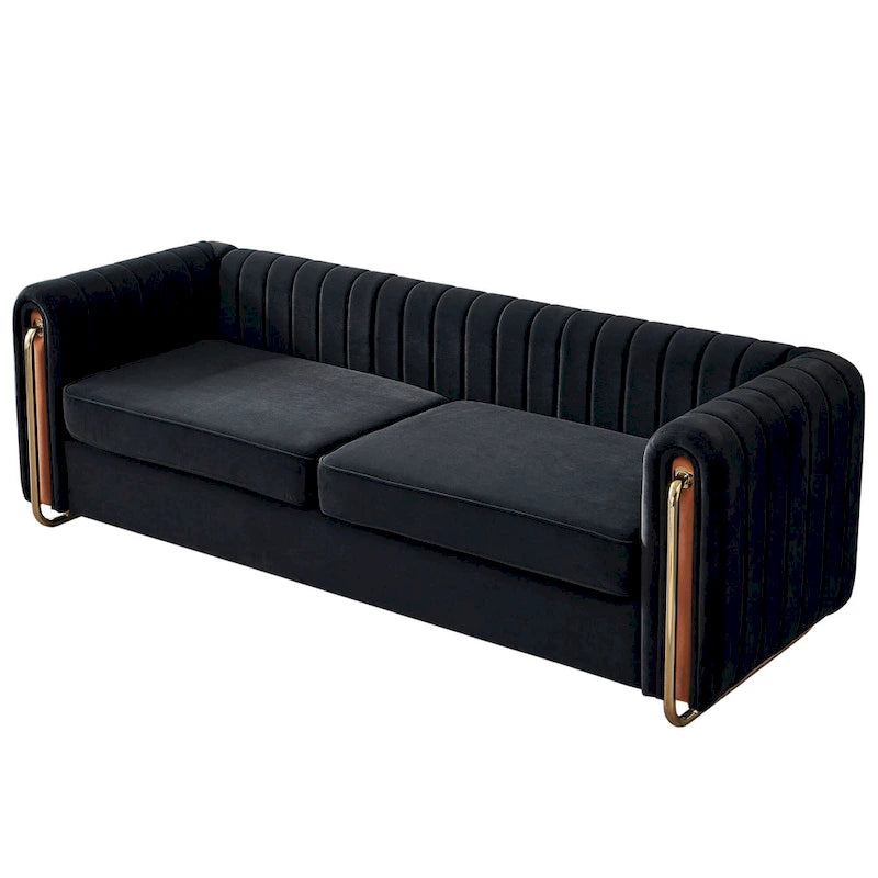 Contemporary Velvet Sofa Couch for Living Room