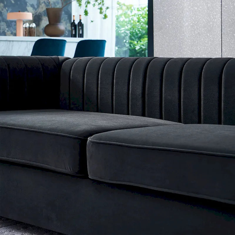 Contemporary Velvet Sofa Couch for Living Room