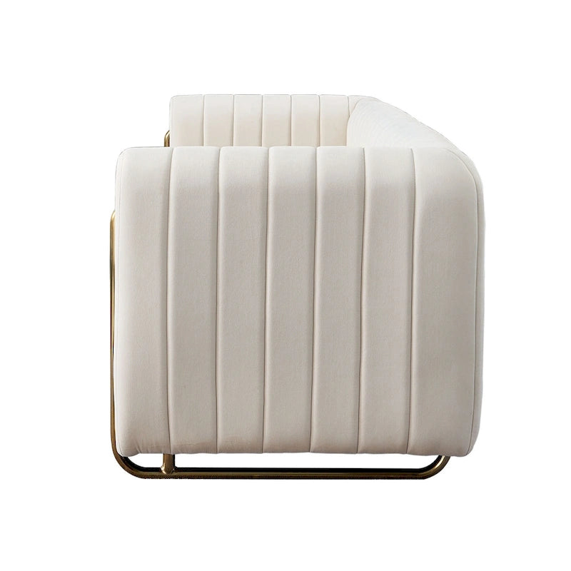 Contemporary Velvet Sofa Couch for Living Room