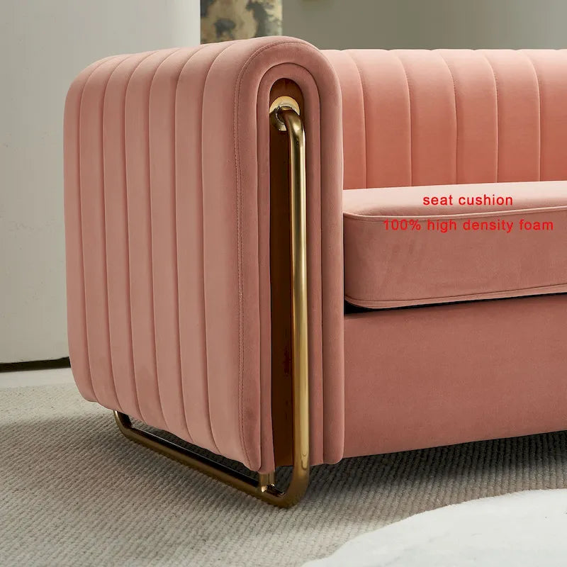 Contemporary Velvet Sofa Couch for Living Room