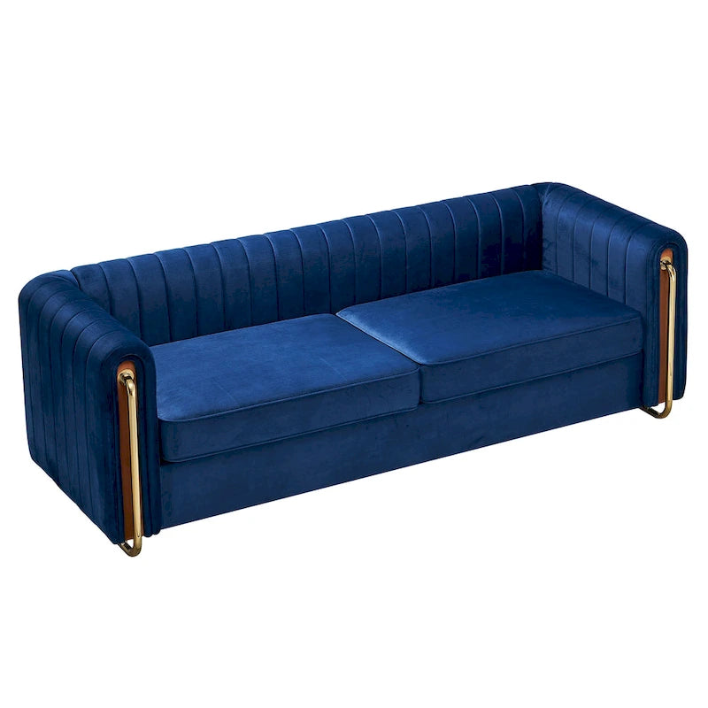 Contemporary Velvet Sofa Couch for Living Room