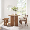 60  Wood Dining Table and Bench Set
