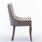 Ultra Side Dining Chair,Thickened Fabric Chairs w/Solid Wood Legs,2PCS