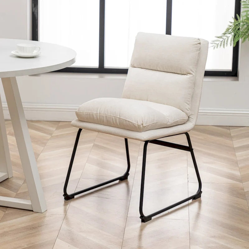 5-Piece Round Dining Set, Trestle Table with 4 Chairs