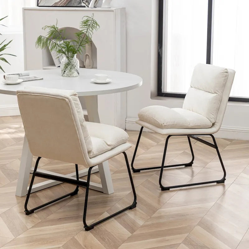 5-Piece Round Dining Set, Trestle Table with 4 Chairs
