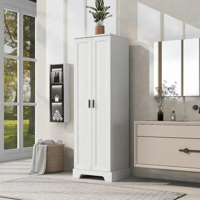 Storage Cabinet with Two Doors for Bathroom - 23.30 L * 16.90 W * 71.20 H