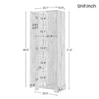 Storage Cabinet with Two Doors for Bathroom - 23.30 L * 16.90 W * 71.20 H