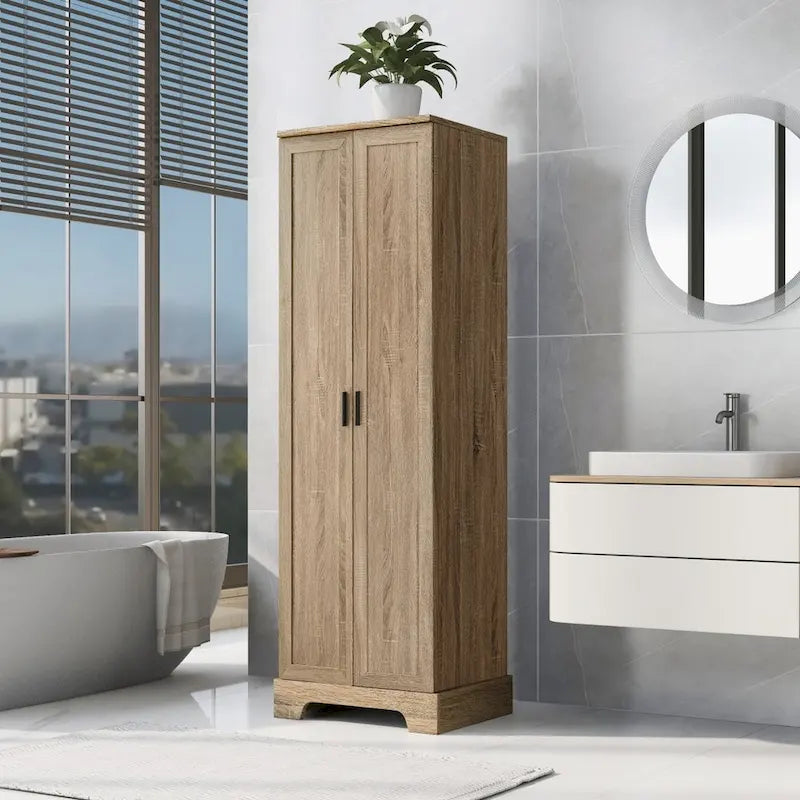 Storage Cabinet with Two Doors for Bathroom - 23.30 L * 16.90 W * 71.20 H