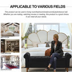 62  Bedroom Tufted Button Storage Bench, Modern Fabric Upholstered Ottoman, Window Bench, Rolled Arm Design for Bedroom