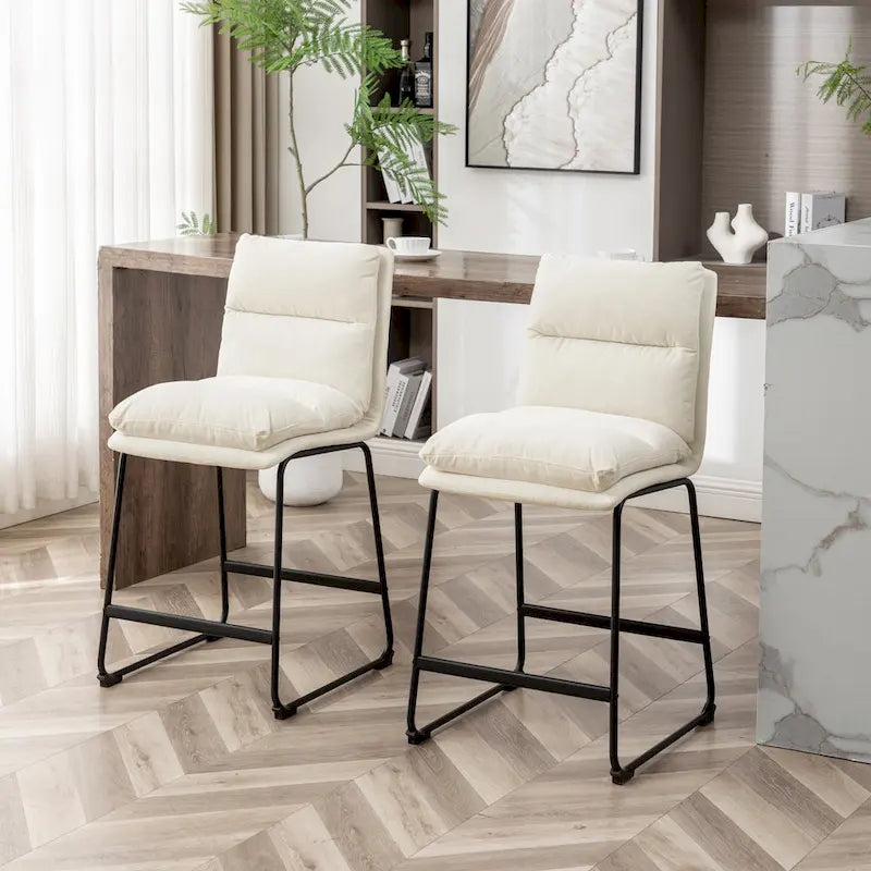 Upholstered 26-inch Counter Height Stools