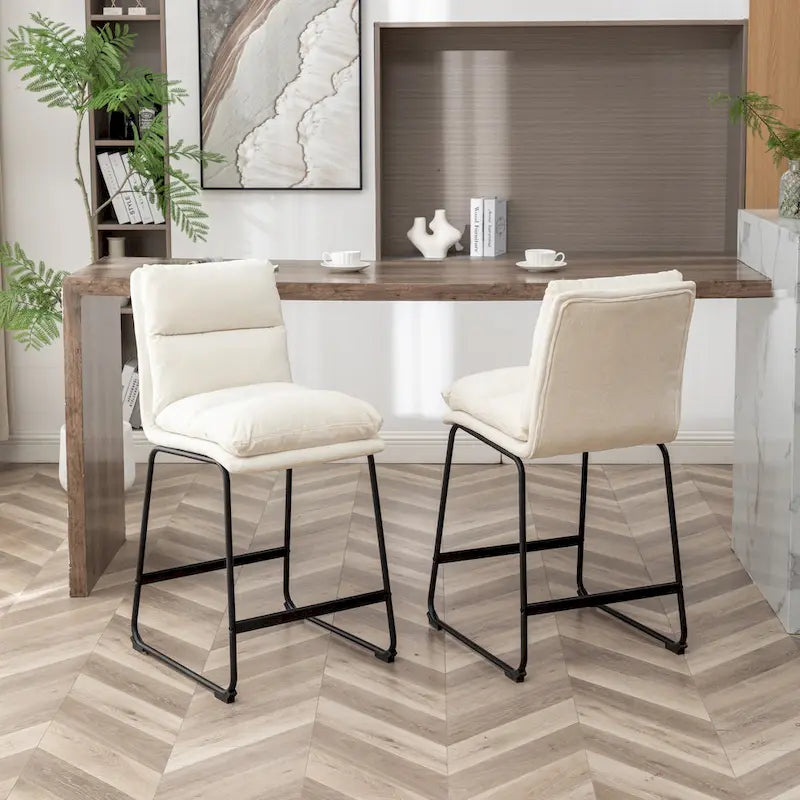 Upholstered 26-inch Counter Height Stools